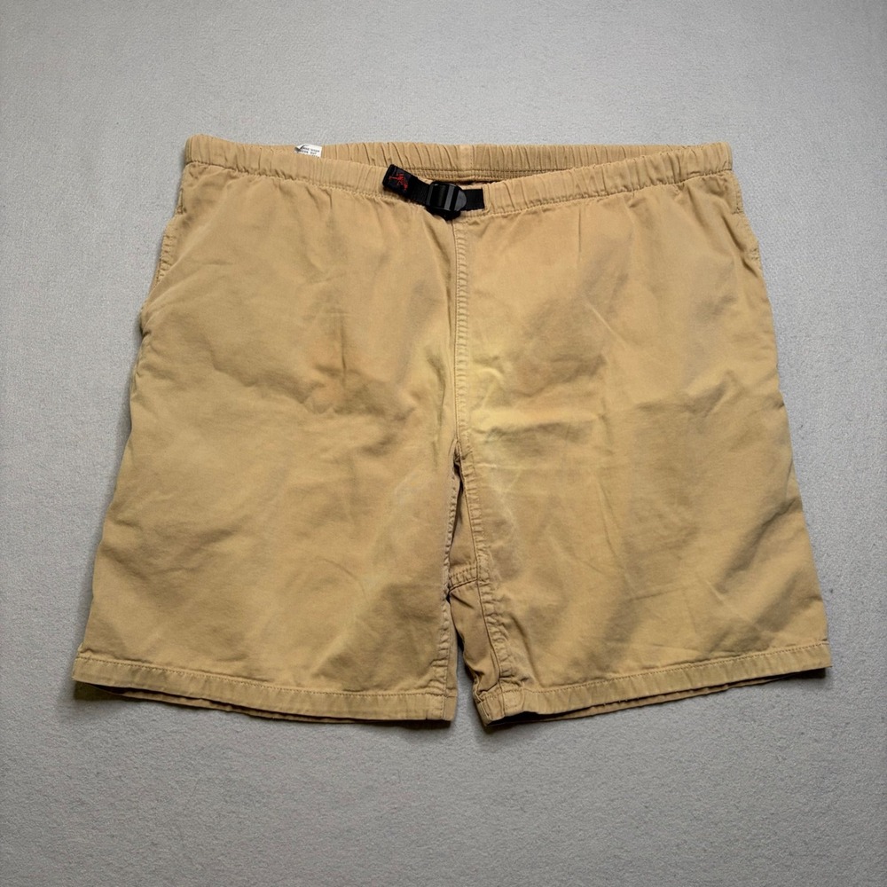 Gramicci Shorts Mens XL Tan G-Shorts Vintage Faded Cotton Made in USA Khaki
